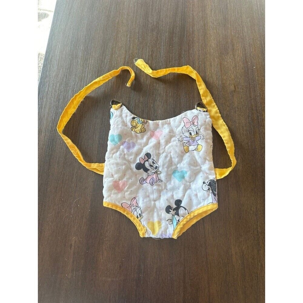 Vintage 70's Snuggle Close Childs Baby Doll Carrier  Disney Babbies Mickey